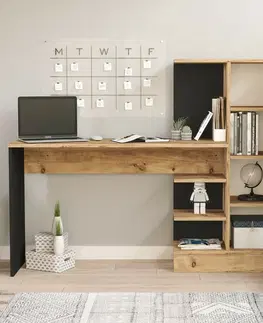 Konferenčné stolíky Pracovný stôl Comi Atlantic Pine and Black