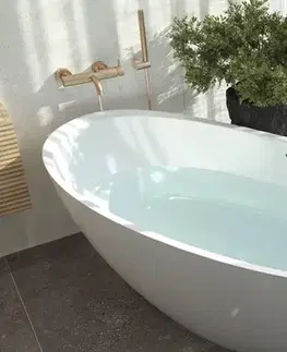 Vane Voľne stojaca vaňa SAT Paula 167x81,8 cm liaty mramor ľavá aj pravá SATPA1670 SATPA1670