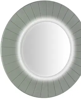 Kúpeľňové zrkadlá SAPHO - LUMIRO STRIP guľaté zrkadlo s LED osvetlením v ráme, priemer 90cm, verde LR950-4444S