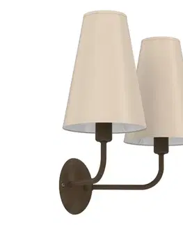 Svietidlá  Nástenná lampa GRENADA 2xE14/15W/230V béžová 9070
