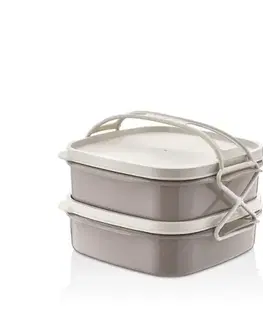 Dózy na potraviny Kinekus Obedár plastový 2x1l hranatý
