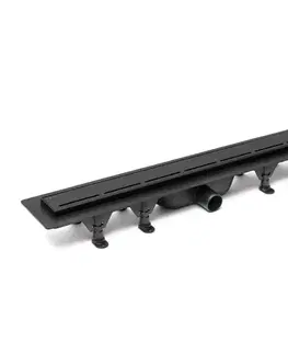 Sprchovacie kúty Sprchový žľab SAT 80 cm plast čierny mat ZLAB80BL ZLAB80BL