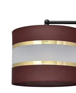 Svietidlá  Nástenná lampa HELEN 1xE27/15W/230V hnedá/čierna/zlatá KK-0801/1 BK-B +BR+GO+MAT