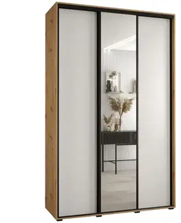 Šatníkové skrine Skriňa 45 Canaris 3 150 artisan/biela/čierna