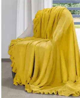 Jednofarebné deky Deka Dolly 150x200 horčicová 347153