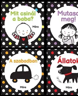Leporelá, krabičky, puzzle knihy A baba első könyvtára