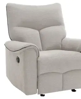 Kreslá KONDELA Nader relaxačné kreslo béžová / hnedá
