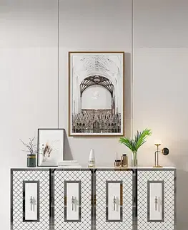 Komody Konzolový stolík Puma 150 - White, Silver