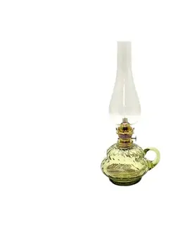 Lampy Floriánova huť Petrolejová lampa ANNA 34 cm lesná zelená káro 110-0120-0000-12-03-000