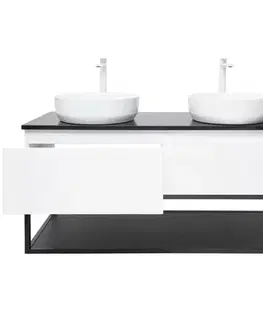Kúpeľňový nábytok Kúpeľňová skrinka s krycou doskou SAT B-Way 119x30x45 cm biela lesk BWAY120WTKUBF BWAY120WTKUBF
