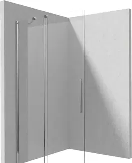 Sprchovacie kúty DEANTE - Prizma krátka ku kolmej stene/dlhá k paralelnej stene sprchová stena, walk-in, 80 cm - posuvná; KTJ_038R