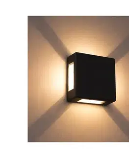 LED osvetlenie Brilagi - vonkajšie nástenné LED svietidlo QUADRAY LED/6W/230V čierne IP54 BRI647