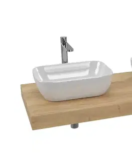 Kúpeľňový nábytok Koupelnová sestava SAT s deskou pod umyvadlo Dolce 120x8x50 cm dub halifax KSETDO17 KSETDO17