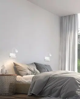 Svietidlá Rabalux 71090 nástenná lampa s odkladacím priestorom Tacito, biela