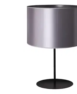 Lampy  - Stolná lampa CANNES 1xE14/15W/230V pr. 20 cm strieborná/čierna 603034