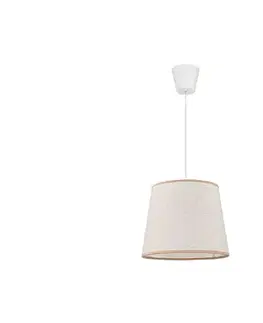 Svietidlá  - Luster na lanku SOLO 1xE27/40W/230V svetlo pr. 24 cm béžová 7195
