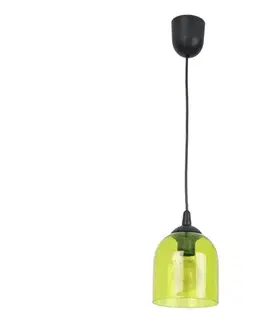 Svietidlá  Luster na lanku CHRIS 1xE27/60W/230V pr. 11 cm zelená 174