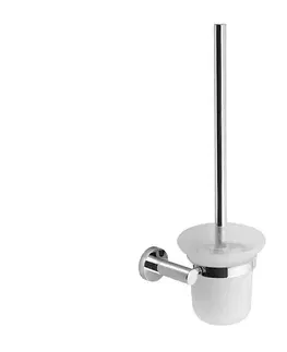 Svietidlá Sapho - Nástenná WC kefa X-ROUND mliečne sklo/lesklý chróm XR323