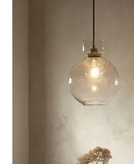Svietidlá Endon 107948 - Luster na lanku 1xE27/10W/230V zlatá/dymovo-šedá 107948