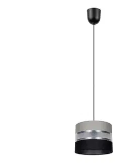 Svietidlá  Luster na lanku CORAL S 1xE27/60W/230V čiernošedá 0618