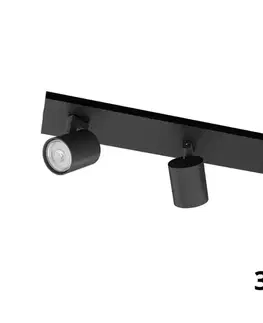 Svietidlá Philips - LED RGBW Stmievateľné bodové svietidlo RUNNER 3xGU10/6,5W/230V čierne P5373+3xAI0589