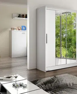 Šatníkové skrine ArtAdrk Šatníková skriňa INESS | 150 cm Skriňa: Is04 / trufla