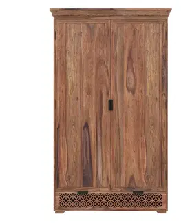 Šatníkové skrine Skriňa Mira 120x200x60 indický masív palisander