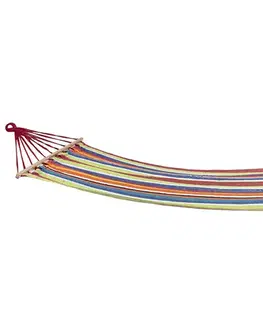 Hojdacie siete NABBI XHMK hojdacia sieť 200x80 cm farebné pásy