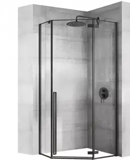 Sprchové kúty Sprchový kút Diamond Rea K5623 100x100x195 black