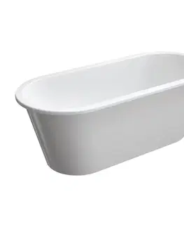 Vane OMNIRES - PARIS M+ voľne stojaca vaňa, 156 x 69 cm, biely lesk PARIS156BP