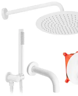 Kúpeľňové batérie REA REA - Sprchový set s batériou 150mm Lungo biela + BOX REA-P6611