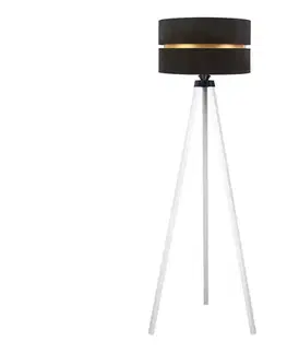 Lampy  - Stojacia lampa DUO 1xE27/60W/230V pr. 44 cm čierna/biela AS0465+DU83525