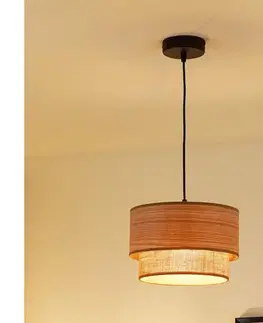 Svietidlá BRILAGI - Luster na lanku MONTANA BOHO 1xE27/15W/230V pr. 25 cm hnedá/čierna 608466