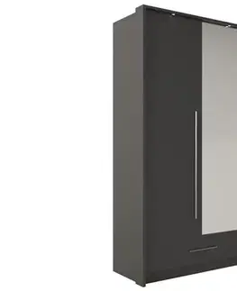 Šatníkové skrine Šatníková skriňa TED 210 grafit