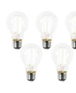 LED osvetlenie Sada 5 LED žiaroviek E27 A60 číre 2,2 W 470 lm 2700 K