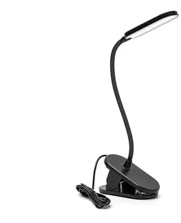 Lampy  B.V.  - LED Stmievateľná stolná lampa s klipom LED/2,5W/5V čierna B10311J03