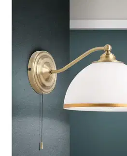 Svietidlá Orion WA 2-1371/1 - Nástenná lampa OLD LAMP 1xE27/40W/230V biela/mosadz WA 2-1371/1 Patina