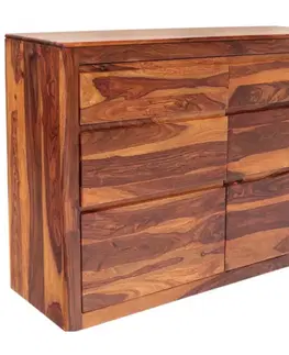 Komody Komoda Tina 140x100x45 indický masív palisander