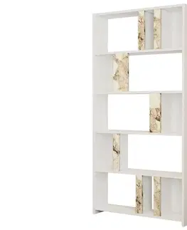 Knižnice Knižnica Lima - White Marble