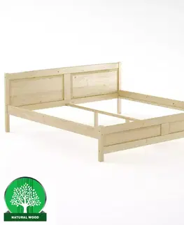 Drevené postele Posteľ borovica LK104–200x200 surová