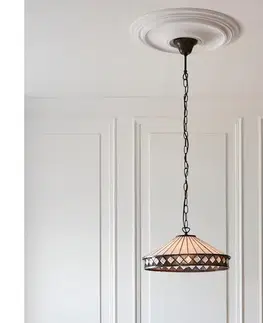 Svietidlá Endon 112196 - Závesný luster na reťazi Tiffany FARGO 1xE27/60W/230V priemer 41,5 cm 112196