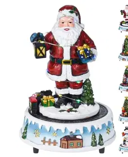 Ostatné vianočné dekorácie Kinekus Dekorácia vianočná Santa / Stromček LED 22 cm mix