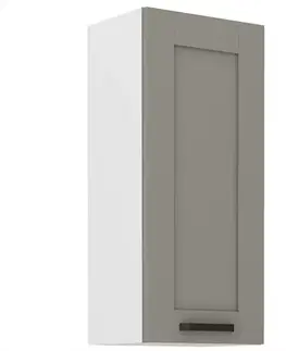 Kuchynské skrinky visiace Kuchynská skrinka Luna claygrey/biela 40G-90 1F