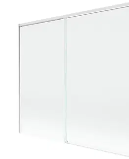 Sprchové dvere MEXEN/S - Rox vaňová zástena 2-krídlová posuvná 180 x 150, transparent, biela 8C9-180-001-20-00