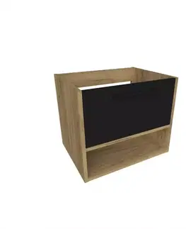 Skrinky pod umývadlo Kúpeľňová skrinka pod umývadlo Kiano 60cm 1S dub/čierna