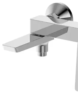 Kúpeľňové batérie AQUALINE - FLERY nástenná vaňová/sprchová batéria, otočné ramienko, chróm FY010