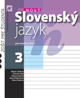 Slovenský jazyk Nový Slovenský jazyk pre SŠ 3. roč. – Zošit pre študenta - Kolektív autorov