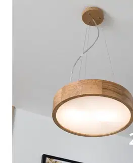 Svietidlá BRILAGI - LED luster na lanku CARVALHO 2xE27/15W/230V dub pr. 37 cm 8590828606765