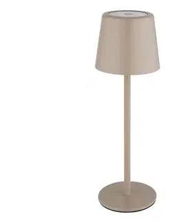 Lampy Globo 58482S-LED stmievateľná stolná lampa VAN. 12W/5V 2200mAh IP44 krém 58482S