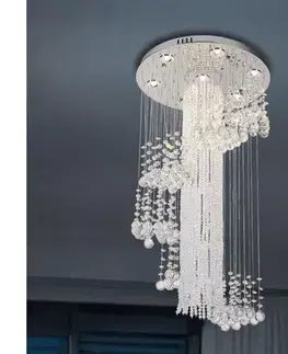 Svietidlá  LED krištáľové stropné svietidlo NAURU LED/24W/230V priemer 45 cm lesklý chróm + diaľkový ovládač N3011